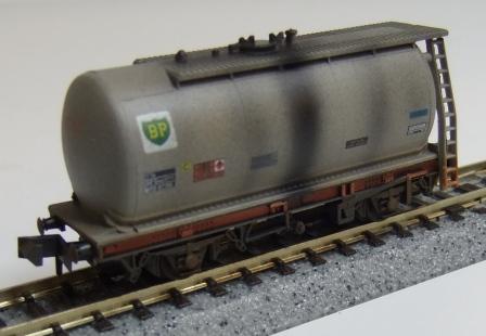 NR-P993DW BP TypeC TTA tank wagon Grey weathered (image for) NR-P993DW BP TypeC TTA tank wagon Grey weathered